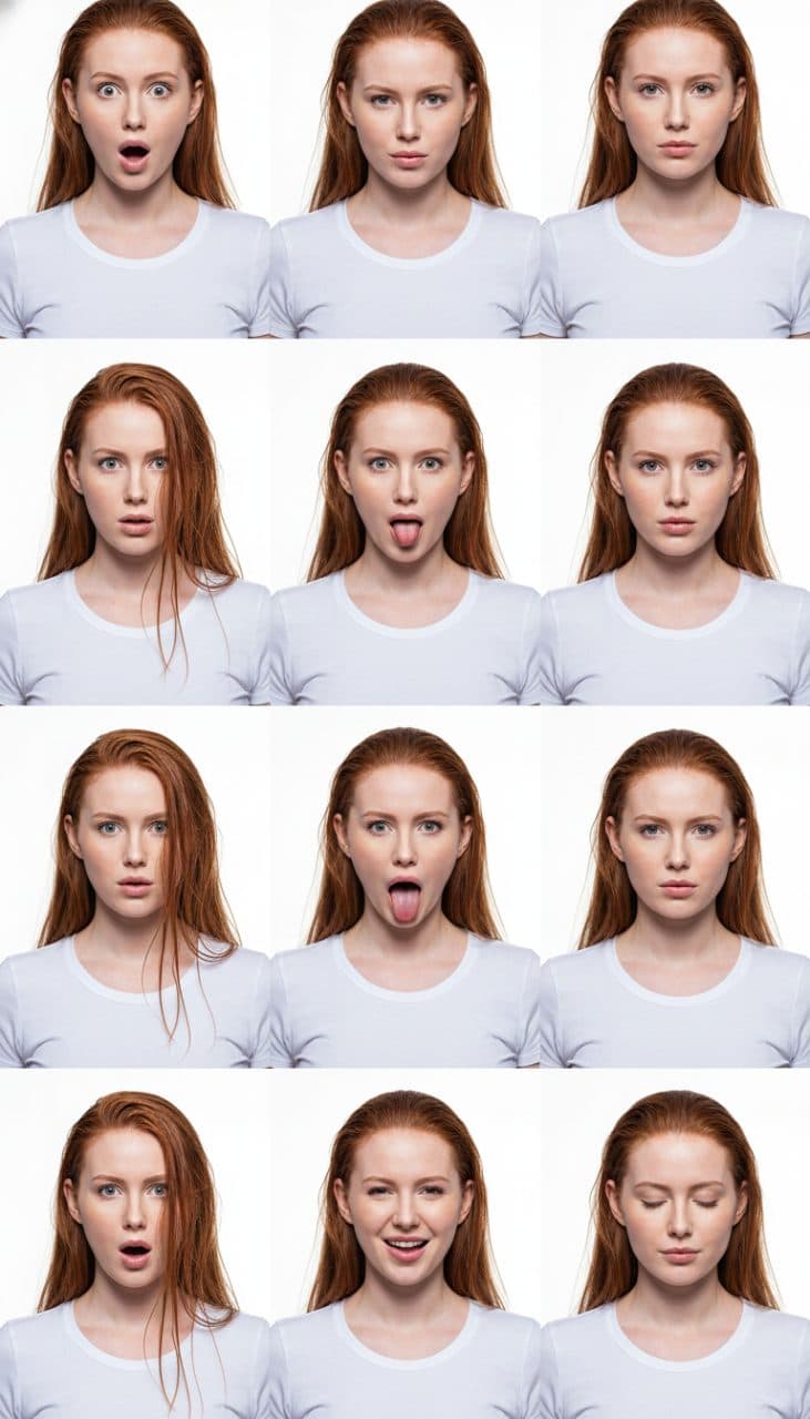 Wet Hair Grid Editorial