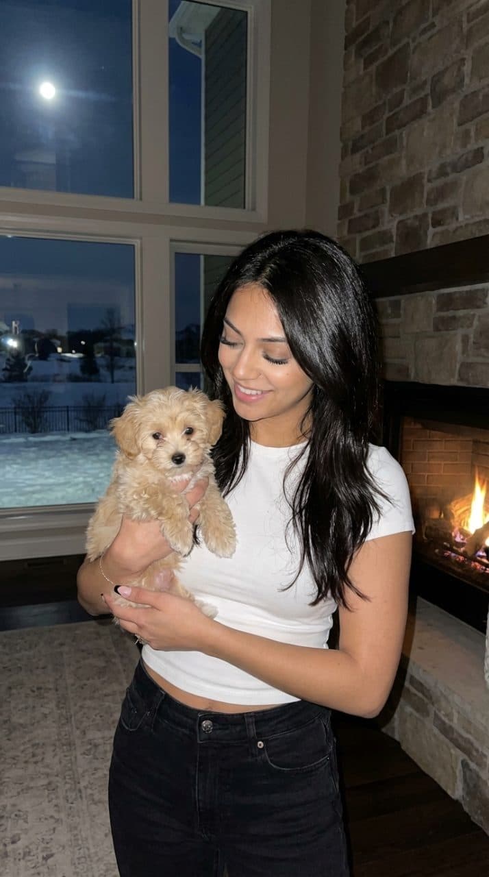 Winter Cozy Puppy Glow
