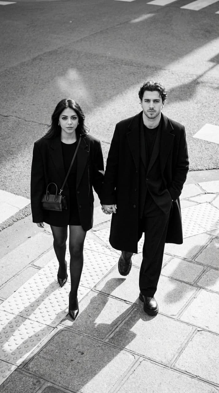 Cinematic B&W Couple