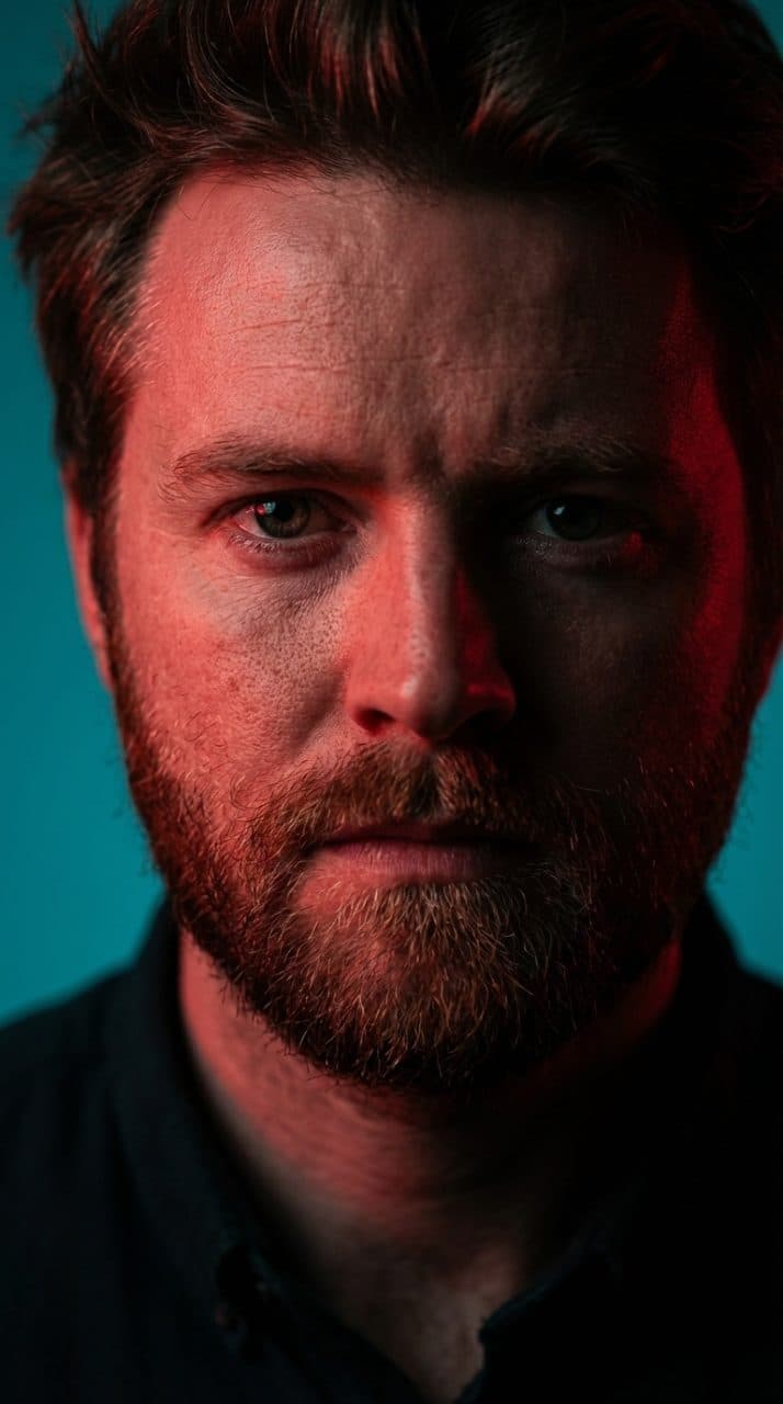 Crimson Shadow Portrait